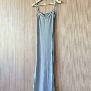 Light Blue Slip Dress with Delicate Straps